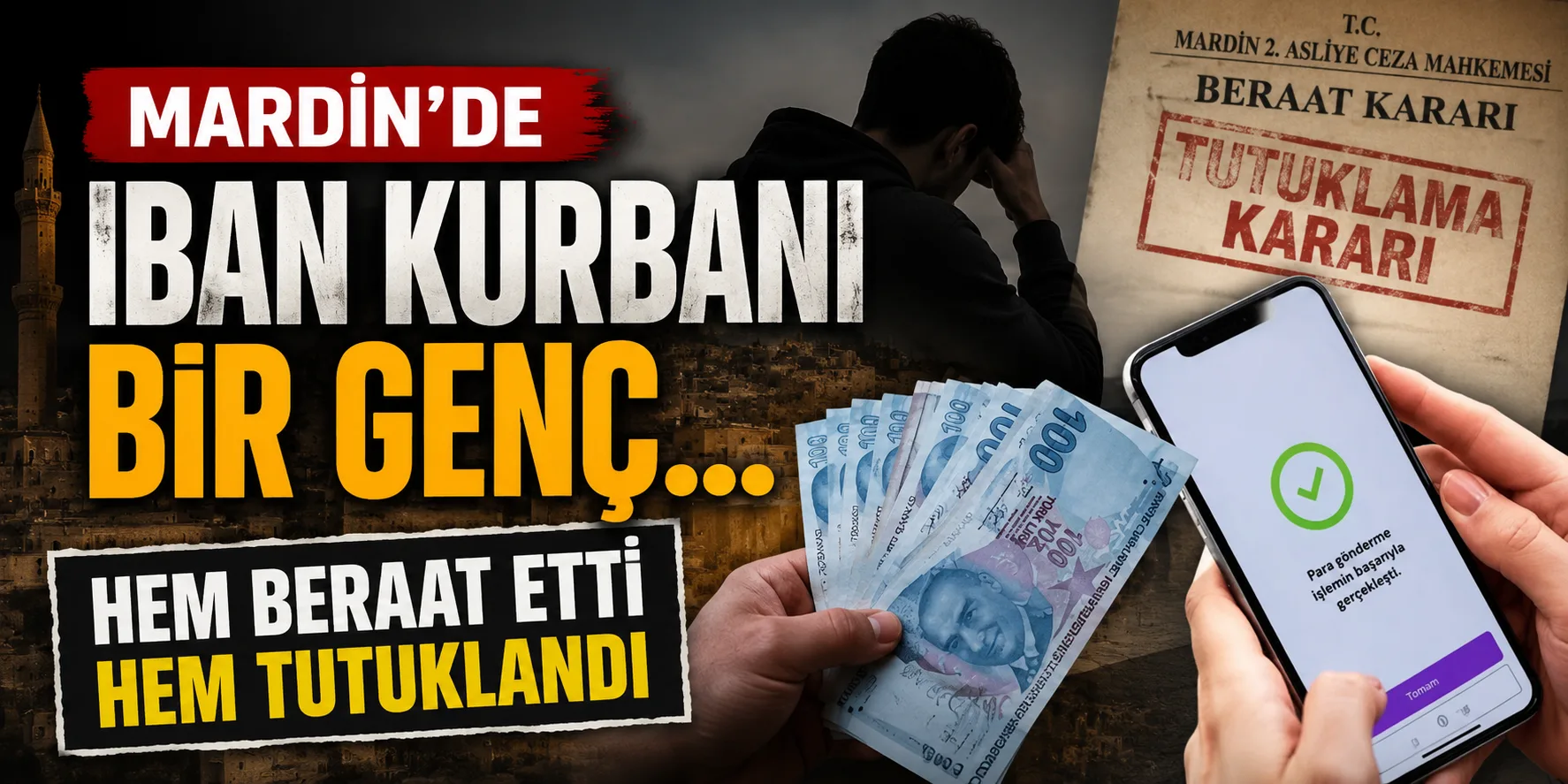 Mardin'de IBAN kurbanı bir genç... Hem beraat etti hem tutuklandı