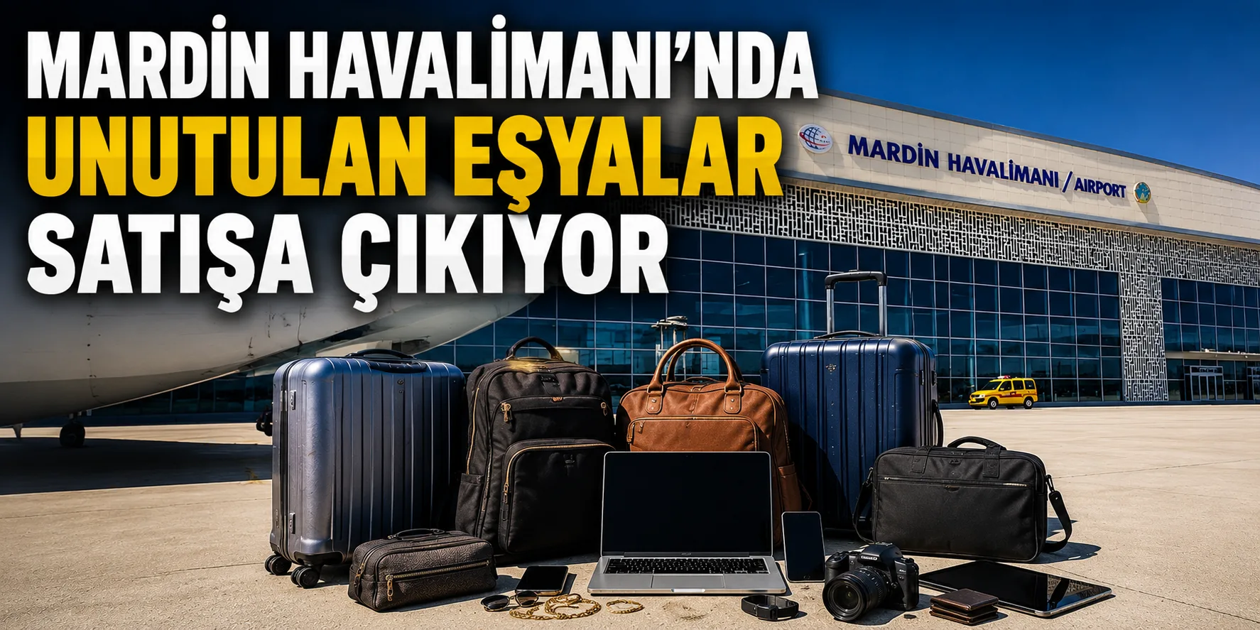 MARDİN HAVALİMANI'NDA UNUTULAN EŞYALAR SATIŞA ÇIKIYOR