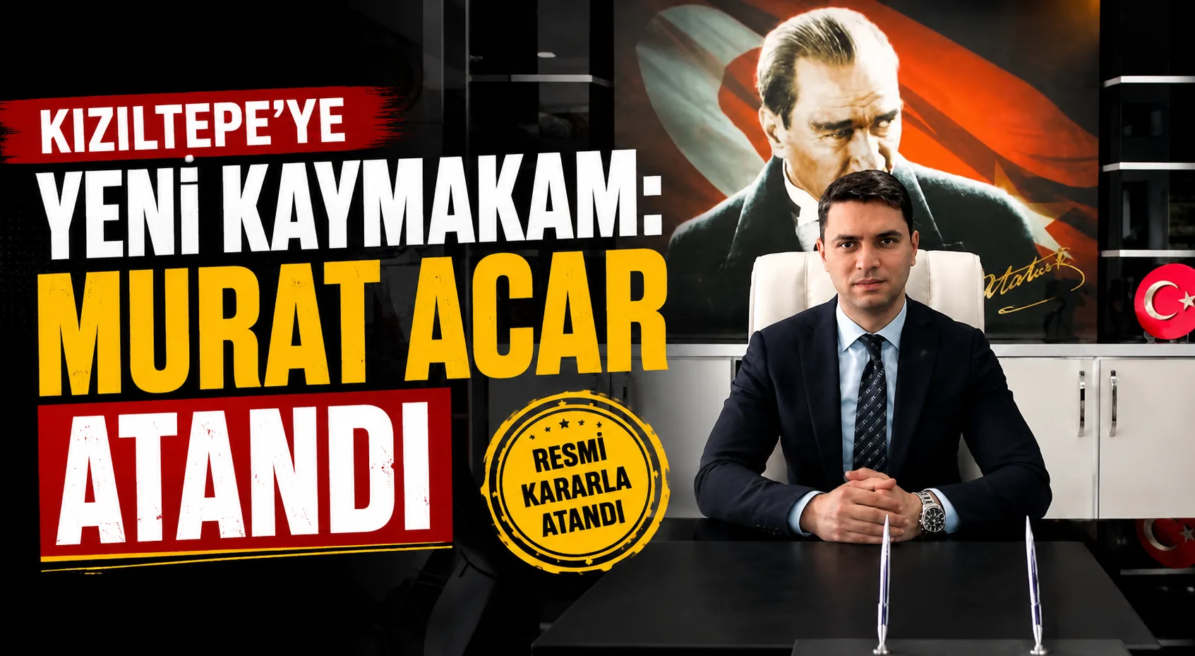 Kızıltepe’ye Yeni Kaymakam: Murat Acar Atandı