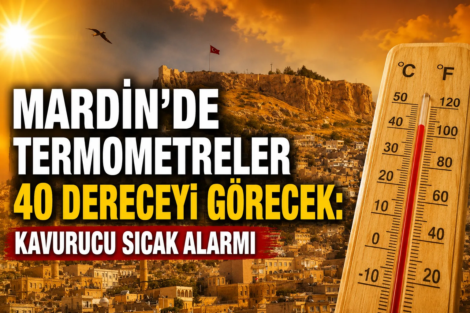Mardin'de Termometreler 40 Dereceyi Görecek: Kavurucu Sıcak Alarmı